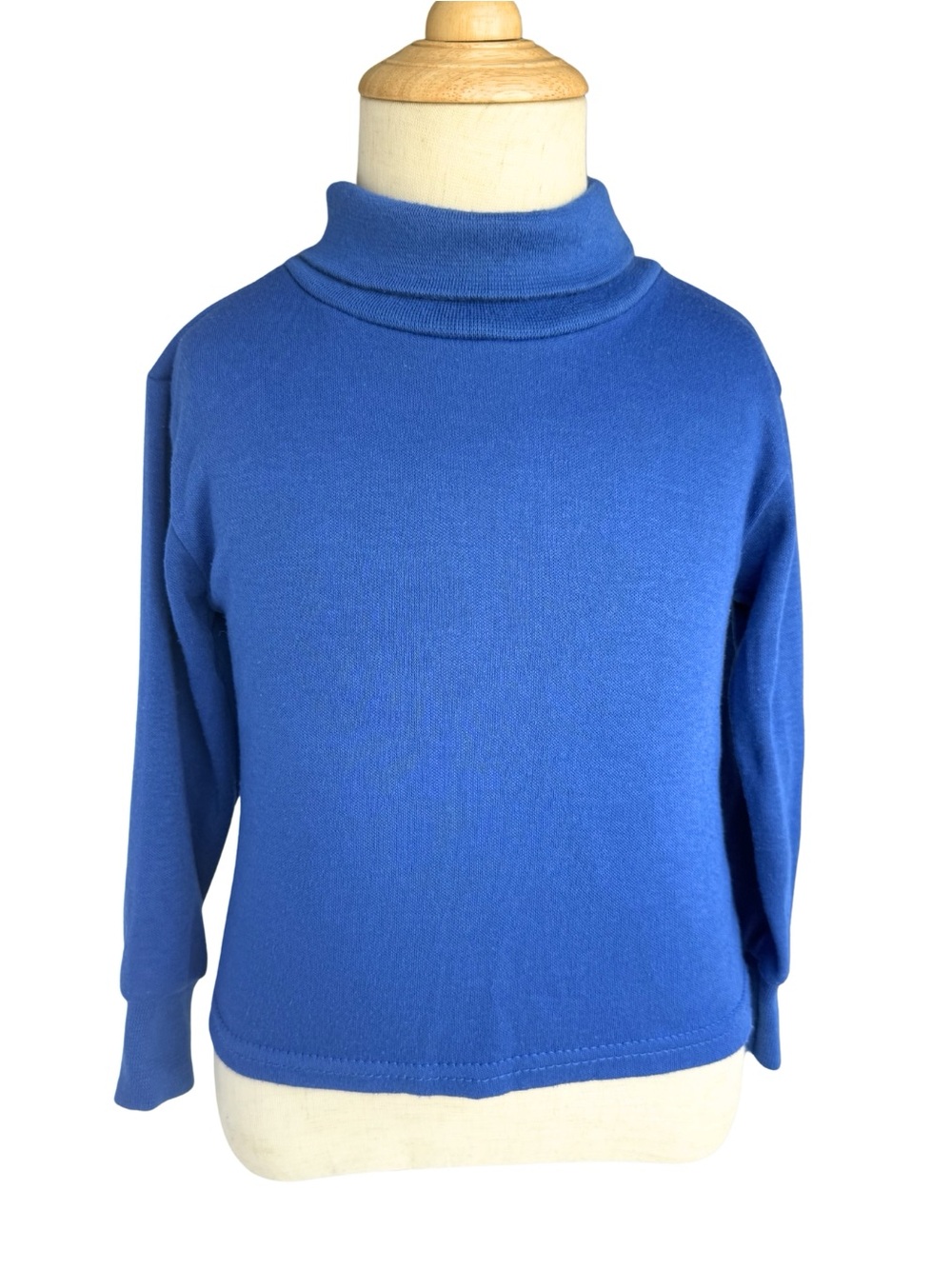 Vintage 90s Andover Togs Hot Kids Blue Turtleneck Pullover 2T Made USA